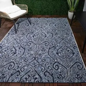 Paisley Blue Outdoor Rug