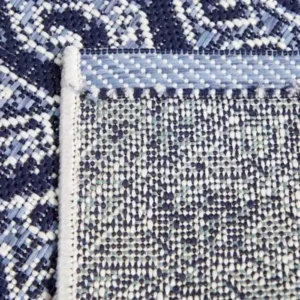 Paisley Blue Outdoor Rug img 1