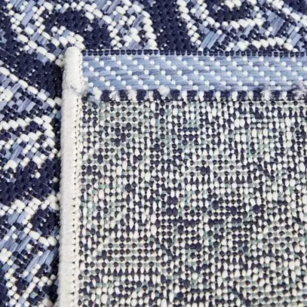 Paisley Blue Outdoor Rug img 1