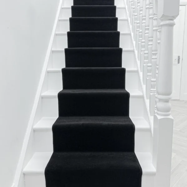 Plain Black Stair Carpet