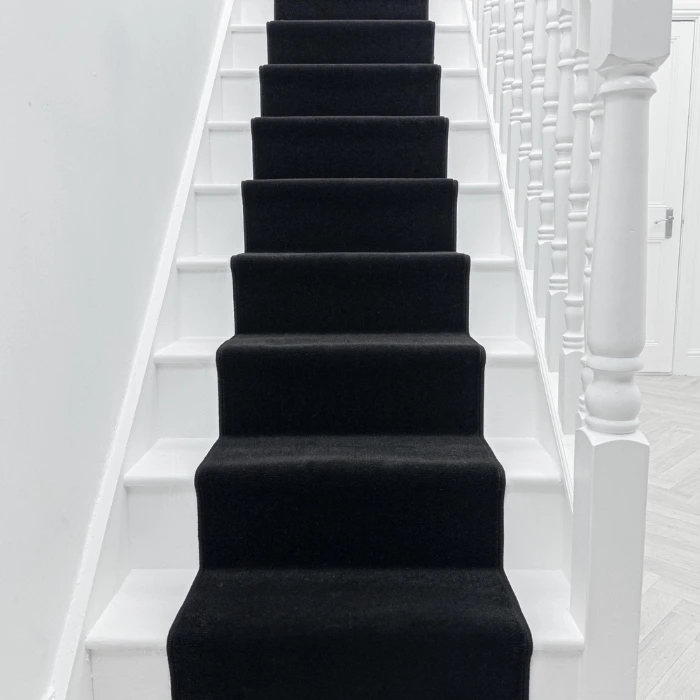Plain Black Stair Carpet