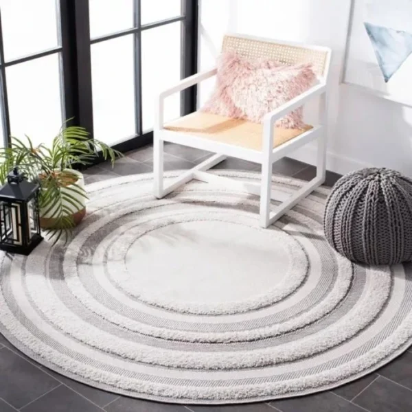 Power Loomed Indoor Round Rug