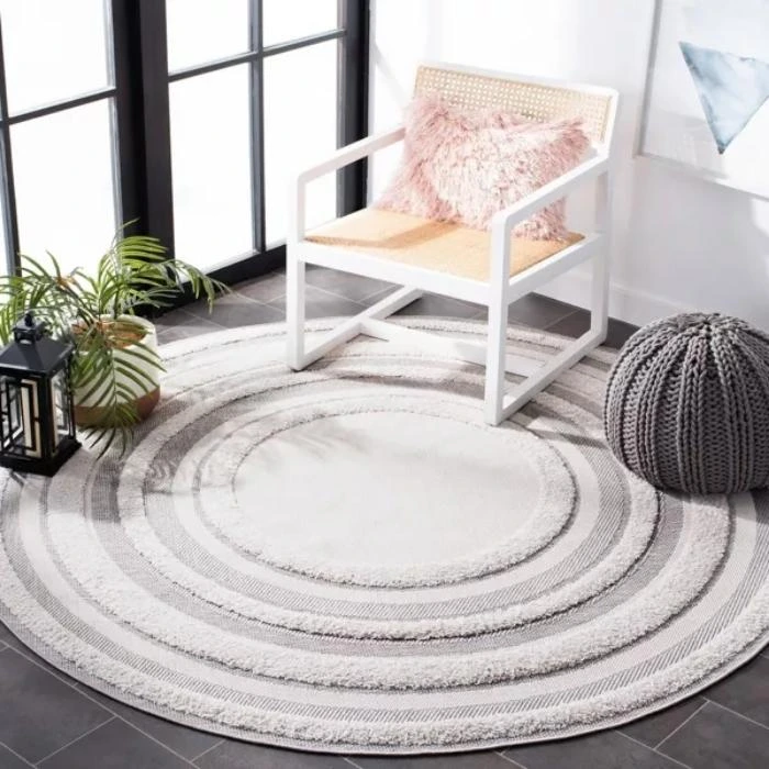 Power Loomed Indoor Round Rug