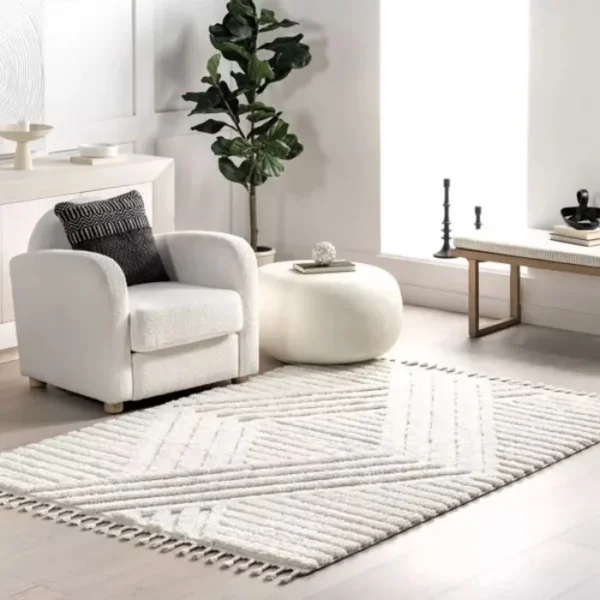 Risette Geometric Shaggy Rug