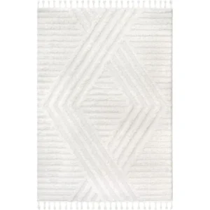 Risette Geometric Shaggy Rug img 3