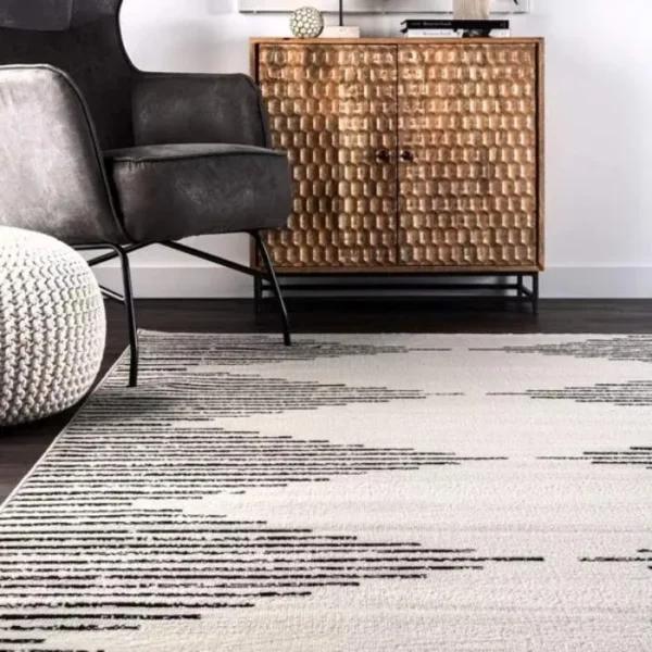 Romina Diamond Stripes Area Rug img 1