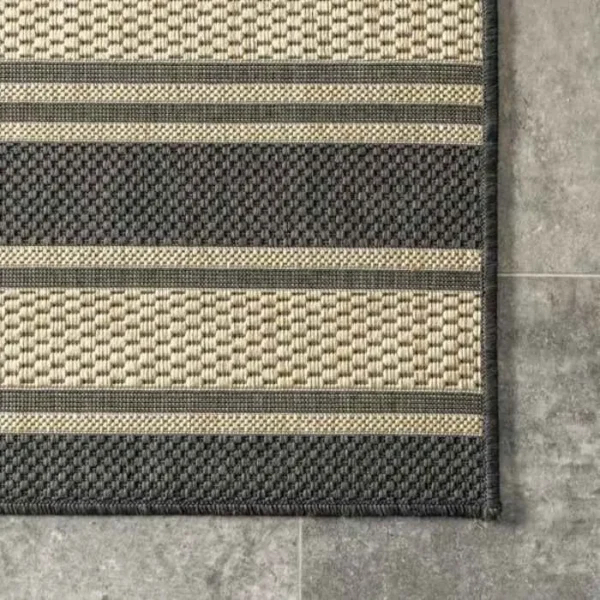 Romy Striped Indoor Round Rug img 2