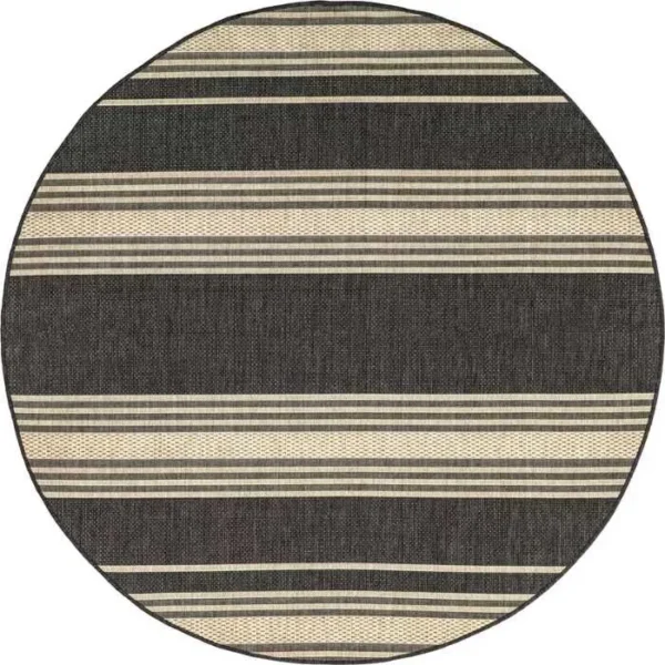 Romy Striped Indoor Round Rug img 4