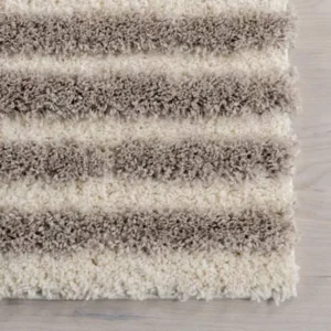 Rose Geometric Shaggy Rug img 1