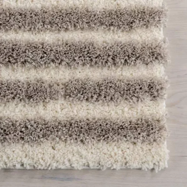 Rose Geometric Shaggy Rug img 1