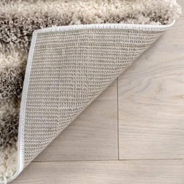 Rose Geometric Shaggy Rug img 2