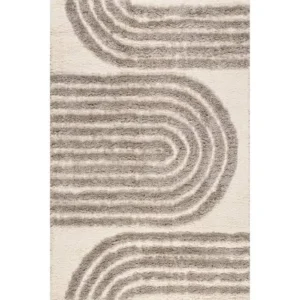 Rose Geometric Shaggy Rug img 3