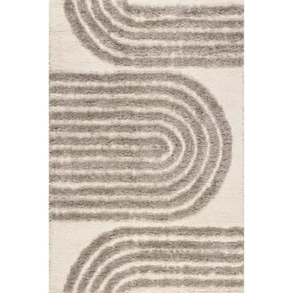 Rose Geometric Shaggy Rug img 3