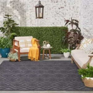 Solid Diamond Outdoor Rug