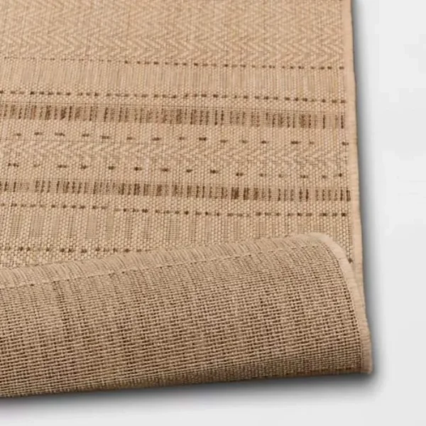 Stitched Stripe Outdoor Rug img 2