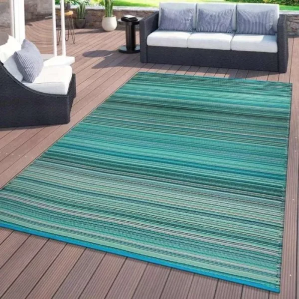 Stripe Contemporary Outdoor Rug img 1