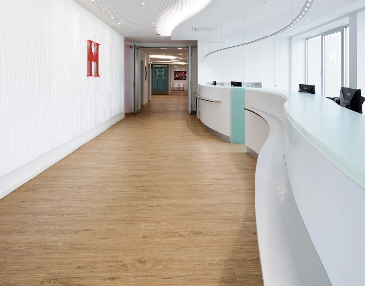 Modern commercial PVC flooring in Dubai