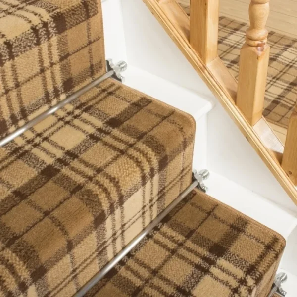 Tartan Gold Stair Carpet image 2