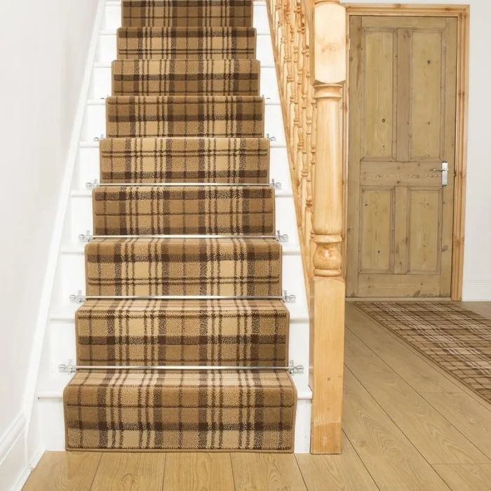 Tartan Gold Stair Carpet