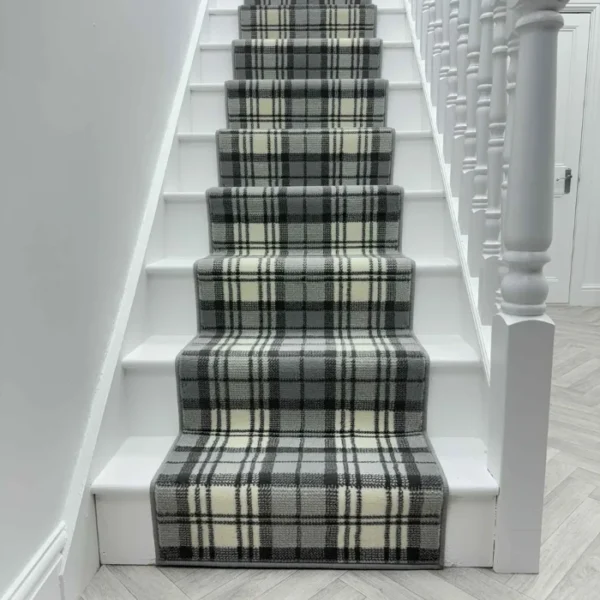 Tartan Grey Stair Runner