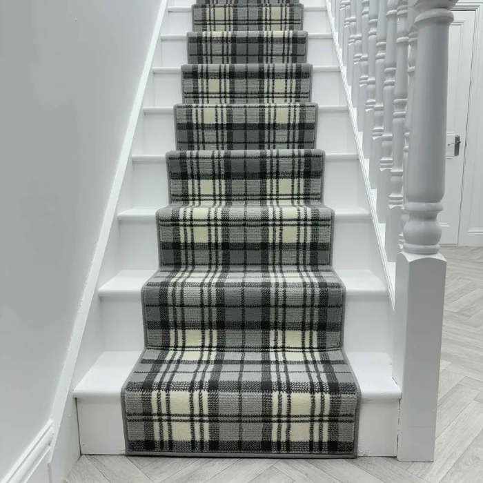 Tartan Grey Stair Runner