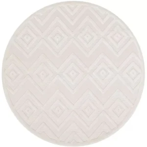 Versatile Solid Diamond Round Rug img 4