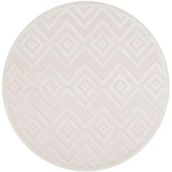 Versatile Solid Diamond Round Rug img 4