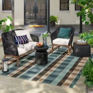 Vertical Stripes Outdoor Rug