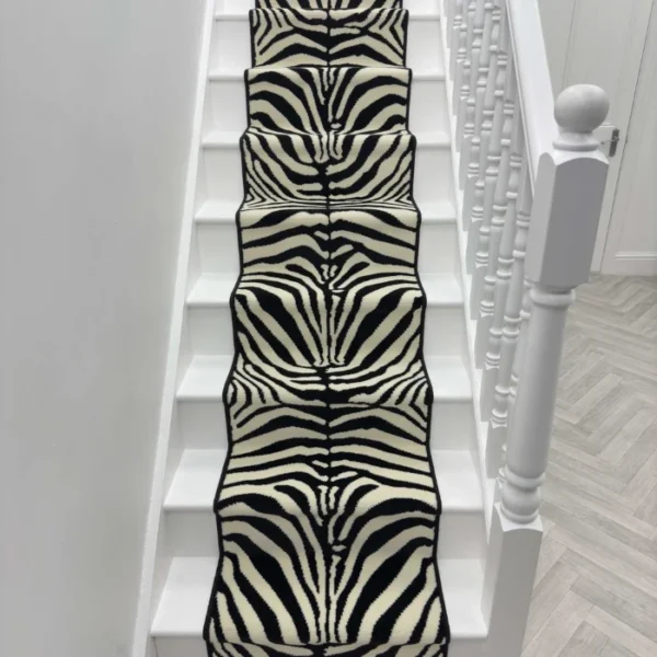 Zebra Print Stair Runner