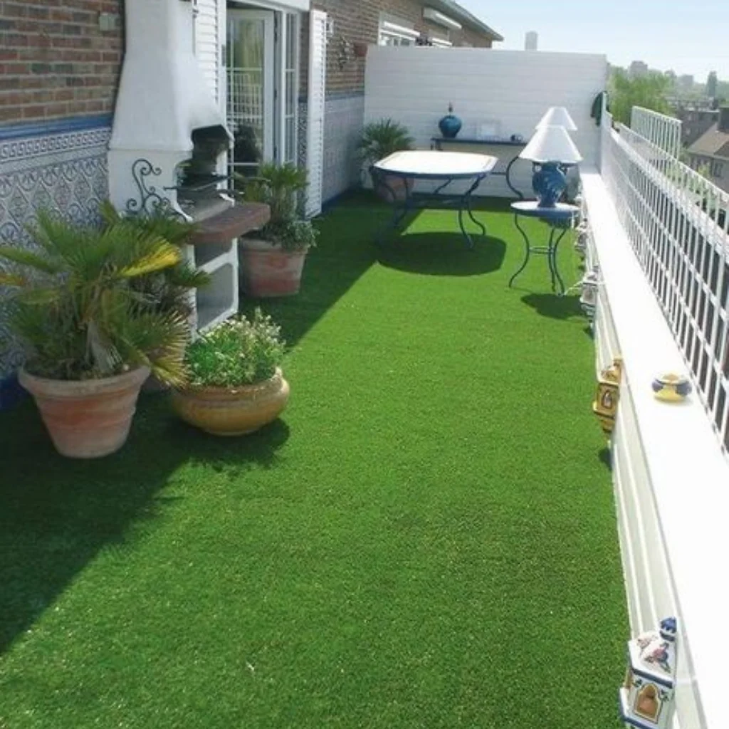 artificial grass with flowers in Dubai