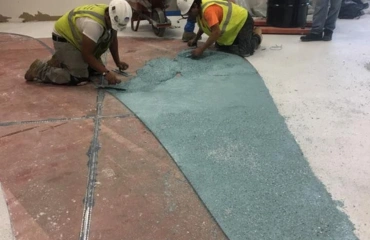 terrazzo flooring installation Dubai