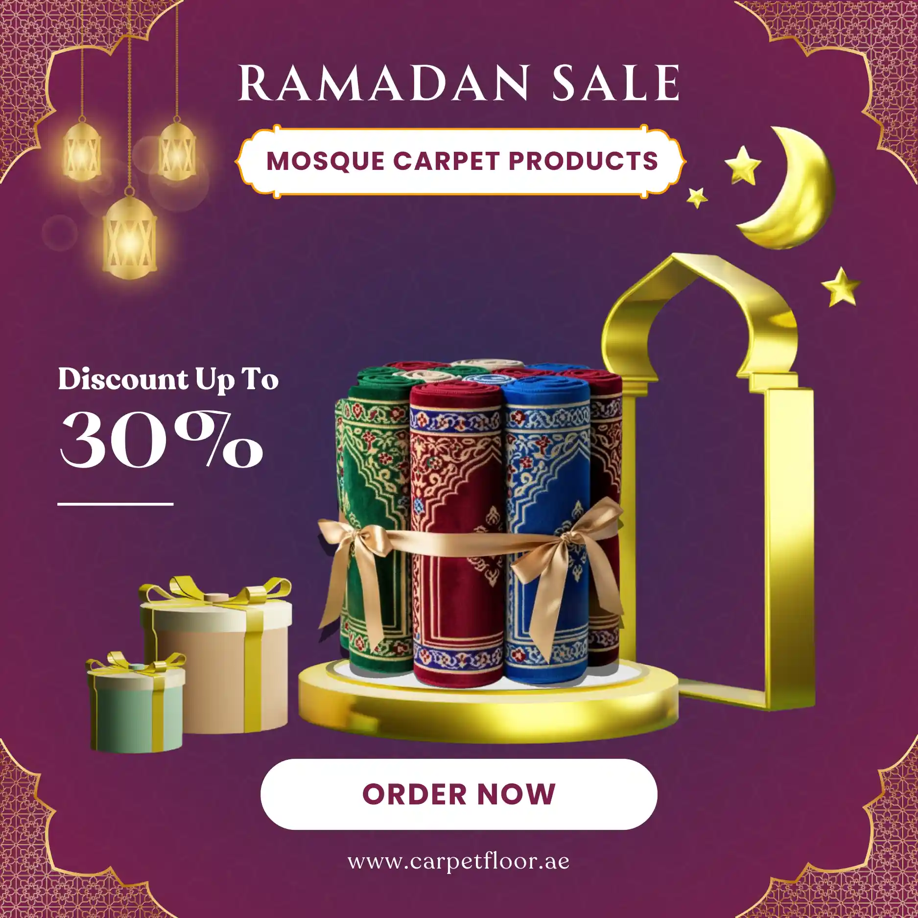 Mosque Carpet Discount Banner