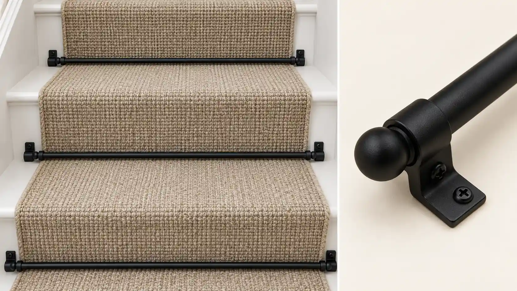 Matte black stair rods Dubai