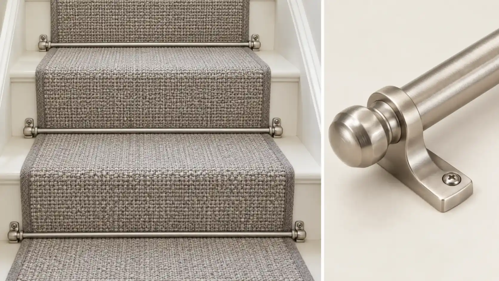 Satin nickel stair rods Dubai